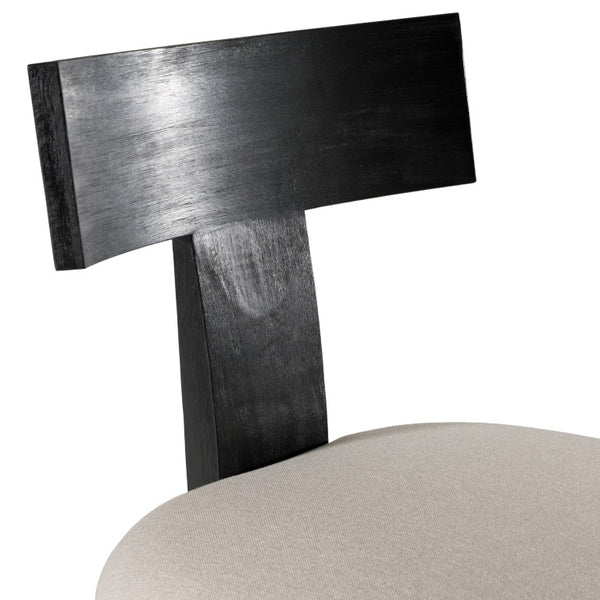 VIG Furniture Fabien Mid-Century Counter Chair In Beige Linen With Black Walnut Frame — Foam Seat, Solid Rubberwood VGRH-RHS-CZHT01-BLK