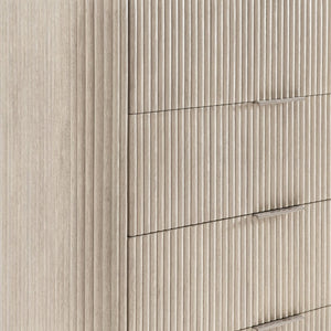 Bernhardt Bernhardt Lucerne Wire-brushed Oak Five Drawer Chest with Reeded Surround for Bedroom 393140
