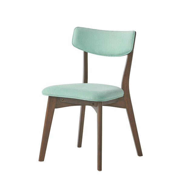English Elm Caleb Mid-century Upholstered Dining Chair Set of Four with Tapered Oak Legs Mint,Walnut N768P282333M