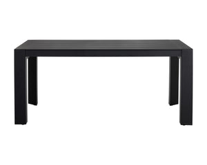 Sunpan Merano Dining Table - Modern Design with Sleek Lines and Durable Powder Coated Aluminum Frame Black