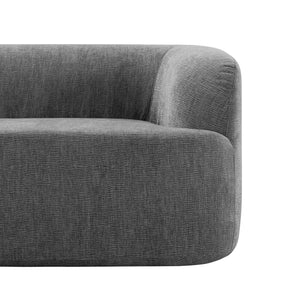 English Elm [new]86" Chenille Cloud Sofa Curved Legless 3-seater with Pocket Springs for Living Room Gray N723P404465E