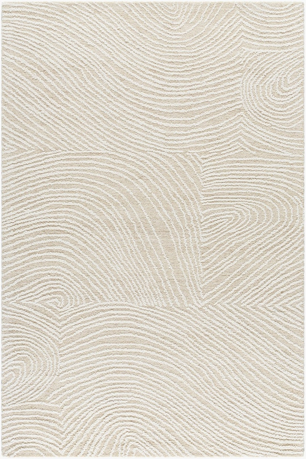 Livabliss Falcao Hand Tufted Wool Accent Rug Plush Medium Pile Entryway Bedside Indoor Ivory, Sand 5' x 7'6" FAC2301-576