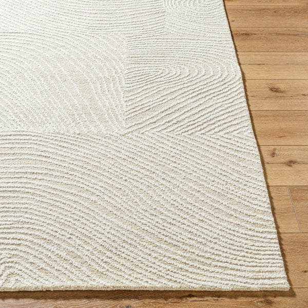 Livabliss Falcao Hand Tufted Wool Accent Rug Plush Medium Pile Entryway Bedside Indoor Ivory, Sand 5' x 7'6" FAC2301-576