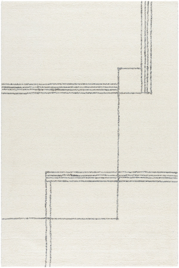 Falcao FAC-2302 8' x 10' Handmade Rug FAC2302-810  Off-White, Light Silver Surya