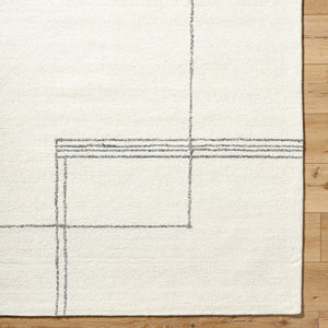 Falcao FAC-2302 8' x 10' Handmade Rug FAC2302-810  Off-White, Light Silver Surya