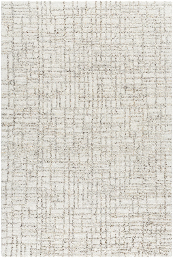 Falcao FAC-2303 8' x 10' Handmade Rug FAC2303-810  Light Silver, Silver Surya