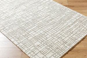 Livabliss Falcao Hand Tufted Wool Accent Rug Bohemian Transitional Style for Entryway or Bedroom Ivory, Taupe 2' x 3' FAC2303-23