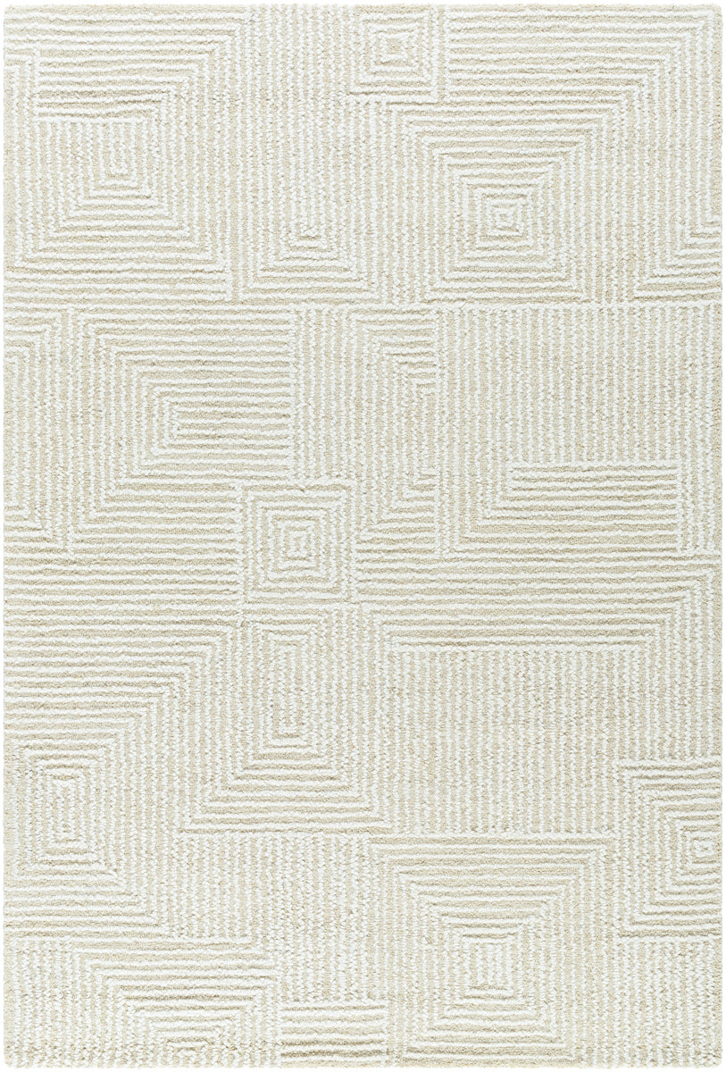 Falcao FAC-2304 8' x 10' Handmade Rug FAC2304-810  Light Silver, Off-White, Ash Surya