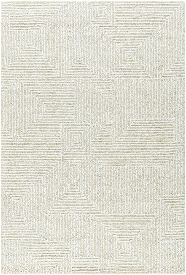 Falcao FAC-2304 8' x 10' Handmade Rug FAC2304-810  Light Silver, Off-White, Ash Surya
