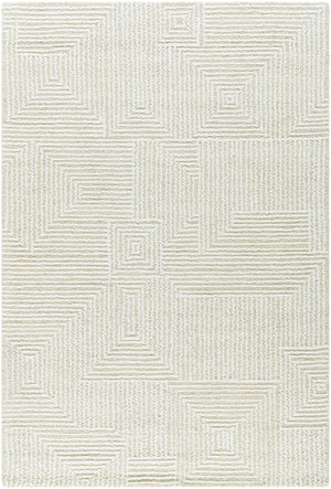 Falcao FAC-2304 8' x 10' Handmade Rug FAC2304-810  Light Silver, Off-White, Ash Surya