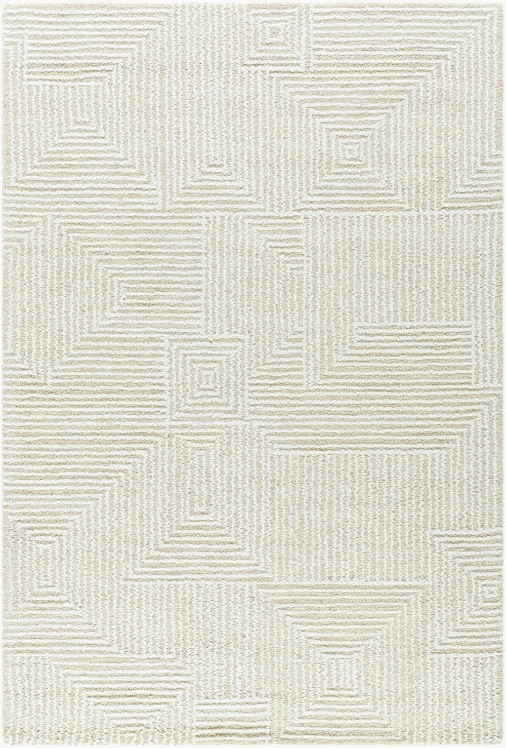 Livabliss Falcao Handmade Wool Tufted Accent Rug for Entryway Bedroom or Bath Medium Pile Ivory, Cream 2' x 3' FAC2304-23
