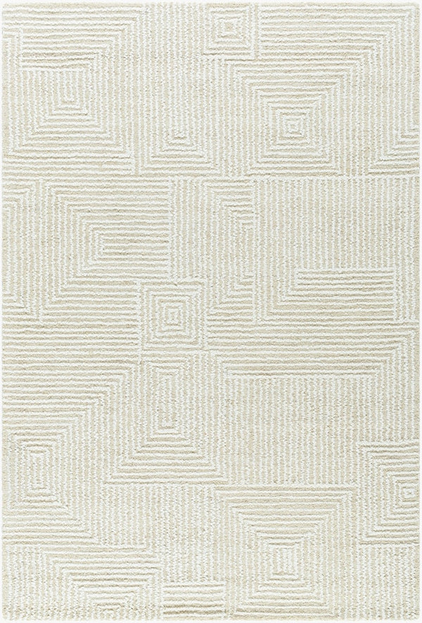 Livabliss Falcao Handmade Wool Tufted Accent Rug for Entryway Bedroom or Bath Medium Pile Ivory, Cream 2' x 3' FAC2304-23