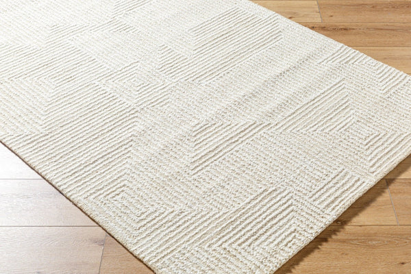 Livabliss Falcao Handmade Wool Tufted Accent Rug for Entryway Bedroom or Bath Medium Pile Ivory, Cream 2' x 3' FAC2304-23