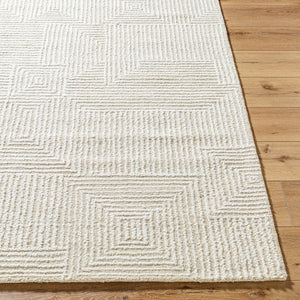 Livabliss Falcao Handmade Wool Tufted Accent Rug for Entryway Bedroom or Bath Medium Pile Ivory, Cream 2' x 3' FAC2304-23