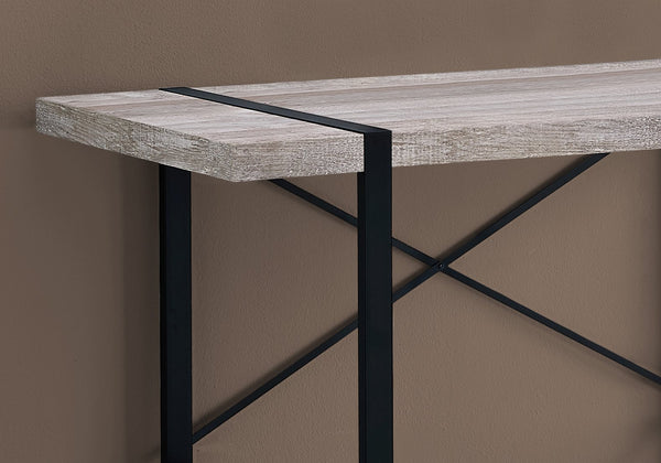 English Elm Computer Desk - Modern 48" Laptop Workstation With Taupe Laminate Top & Black Metal Frame For Home Office B2710P219691