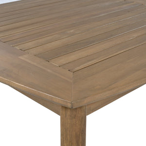 English Elm Christopher Knight Home® - Acacia 8-Person Outdoor Dining Table, Solid Acacia Wood Patio Farmhouse Design, Weather-Resistant 70.75" L N779P236677N