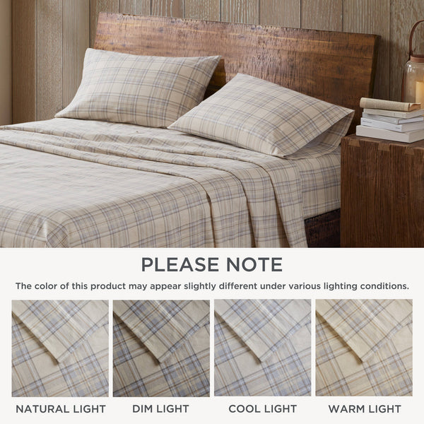 English Elm 4 Piece King 100% Cotton Flannel Sheet Set – Cozy, Soft, And Stylish Bedding For Warm Nights B035P381349