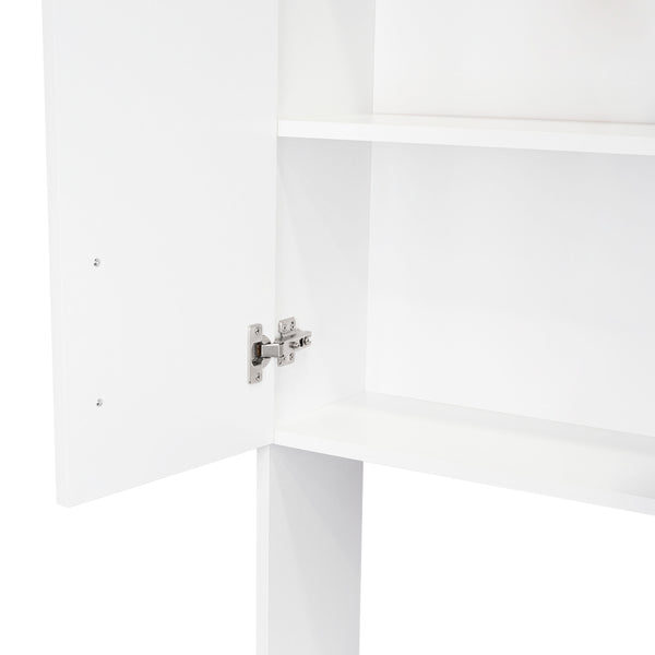 English Elm Linden 76.8" Tall White Kitchen Pantry Cabinet with Hutch, 5 Shelves, Microwave Space, Slim Design B070P264145