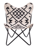 Rabat Accent Chair Beige & Black 109819 Zuo Modern