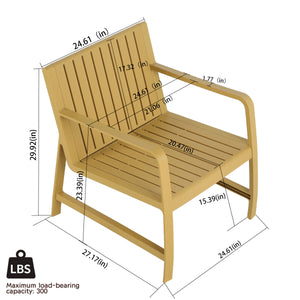 English Elm 2-Piece Indoor/Outdoor Furniture Set - Ergonomic, Waterproof, Easy-Clean Patio Chairs & Table In Yellow W3450P323305