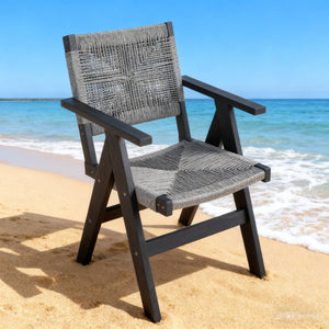 English Elm Lounge Charcoal Grey Outdoor Chair - Stylish, Durable, All-Weather Recliner With Adjustable Footrest W2085P364108