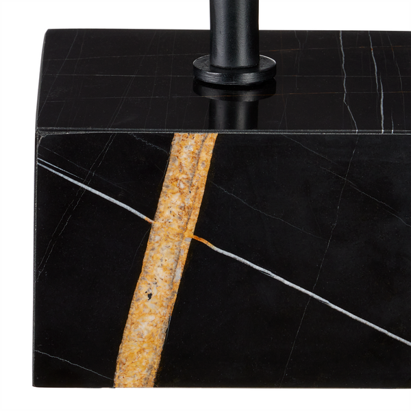 Prado Drinks Table - Modern Italian Marble & Iron Accent Table with Polished Finish, 20.5" High