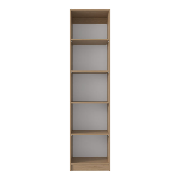 English Elm XS Compact Bookcase Narrow 5-Shelf Natural Wood Engineered Shelf Unit for Small Spaces, Durable Assembly-Friendly B097P296882