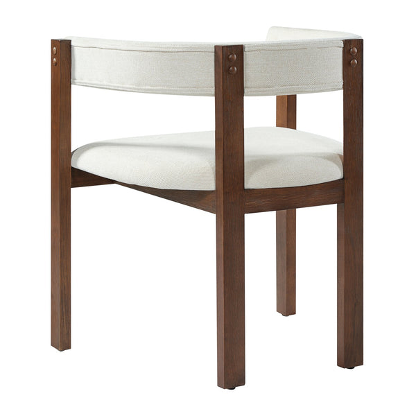 English Elm Bar Stools Set of 2 Rubberwood Barrel Back Counter Height Kitchen Island Seating Beige N771P375072D