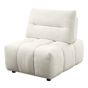 English Elm Loanna Beige Linen Modular Sectional with Chaise, Ottoman & Adjustable 13" Seat-Back for Flexibility B2726S00386