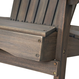 English Elm Christopher Knight Home® - Malibu Adirondack Chair - Foldable Acacia Wood, Rustic Comfort For Patios, Decks & Gardens N770P241668E