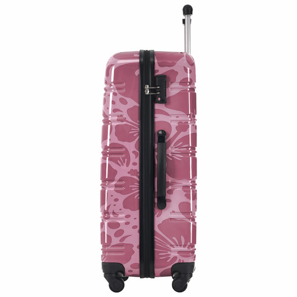 English Elm Hardshell Polycarbonate Luggage Set Three Piece Tsa Lock Spinner Travel Suitcases Pink Purple N732P306618H