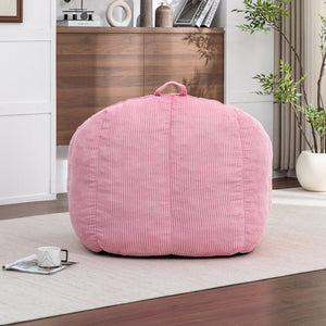 English Elm Giant Corduroy Bean Bag with Armrests Shredded Foam Lounge Chair for Living Room Pink W2200P442630