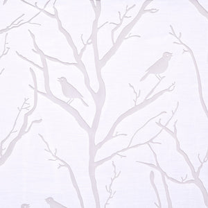 English Elm Grommet Top Sheer Bird Window Curtain Panel – Elegant Burnout Design, Soft Filtering Light, 50X63" B03598100