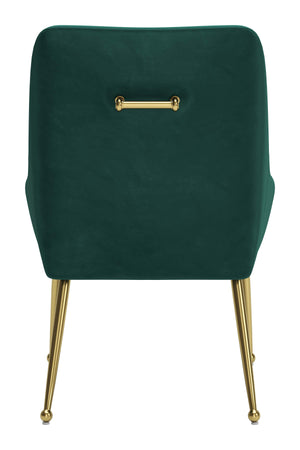 Maxine Dining Chair Green & Gold 109716 Zuo Modern