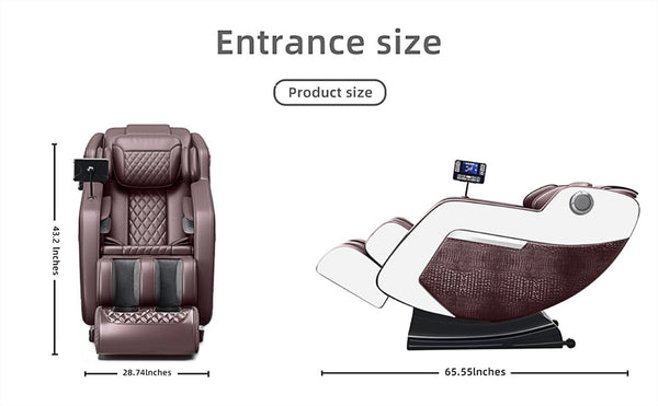 English Elm The Zero Gravity Massage Chair With Hip Heating, Foot Relief & Full Airbag Coverage For Home/Office Comfort W3327S00003-GIGA