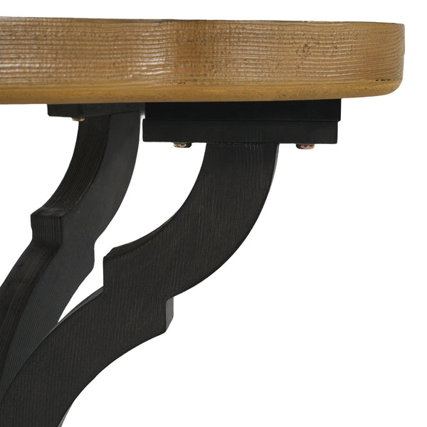 English Elm Christopher Knight Home® - End Hourglass Accent Table with Lipped Rectangular Top, French Country Firwood Charm and Elegance Black+Natural N771P223027B