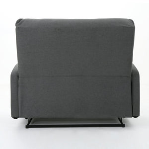 English Elm Christopher Knight Home® - Reclining Loveseat with Push-Back Recline, Plush Tufted Fabric Sofa, Compact Wall-Hugger Design Charcoal 61372.00CCL