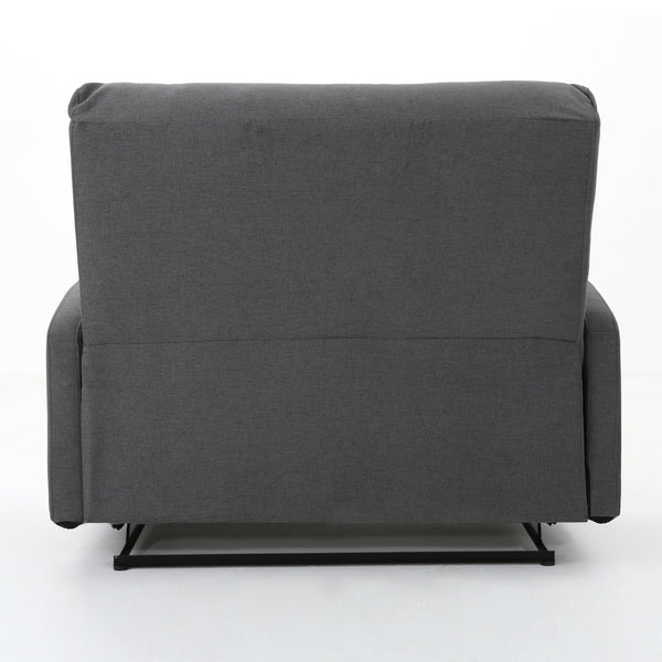 English Elm Christopher Knight Home® - Reclining Loveseat with Push-Back Recline, Plush Tufted Fabric Sofa, Compact Wall-Hugger Design Charcoal 61372.00CCL