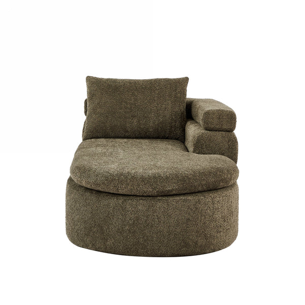 English Elm 106" L-shaped Sectional Sofa Modular Chaise Lounge Neutral Fabric Living Room Olive Green N771P396321L_N771P396322L