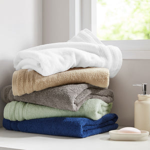 JLA Home Comfort Spaces - Quick Quick Dry 100% Cotton Towel Set — 400 GSM Plush, Fast-Drying, Oeko-Tex Certified, Durable Value Pack Seafoam AM73-0289