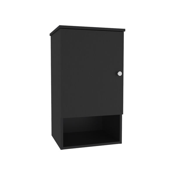 English Elm Medicine Compact Wall Cabinet with Mirror Door, Engineered Wood Storage, Durable, Space-Saving Design Black 29.92 L x 18.9 W x 4.33 H B097P250858