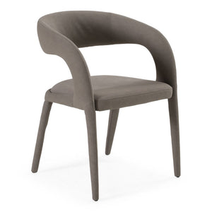 VIG Furniture Faerron Modern Leatherette Seat With Cushioned Comfort, Cast Iron Legs, No Assembly, Sleek Style Grey Dining Chair VGEUMC-7182CH-GRY