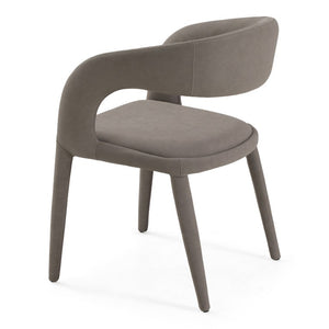 VIG Furniture Faerron Modern Leatherette Seat With Cushioned Comfort, Cast Iron Legs, No Assembly, Sleek Style Grey Dining Chair VGEUMC-7182CH-GRY