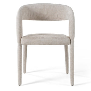 VIG Furniture Faerron Modern Grey Fabric Chair With Armrests — Ergonomic Rounded Back, Cast Iron Legs, 264 Lb Capacity Light Grey Dining Chair VGEU-MC-7182CH-LTGRY