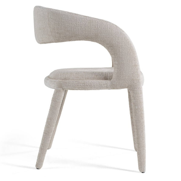 VIG Furniture Faerron Modern Grey Fabric Chair With Armrests — Ergonomic Rounded Back, Cast Iron Legs, 264 Lb Capacity Light Grey Dining Chair VGEU-MC-7182CH-LTGRY