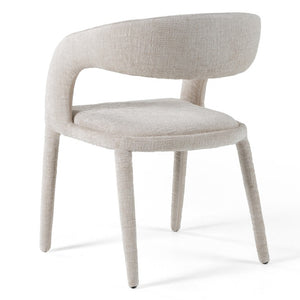VIG Furniture Faerron Modern Grey Fabric Chair With Armrests — Ergonomic Rounded Back, Cast Iron Legs, 264 Lb Capacity Light Grey Dining Chair VGEU-MC-7182CH-LTGRY