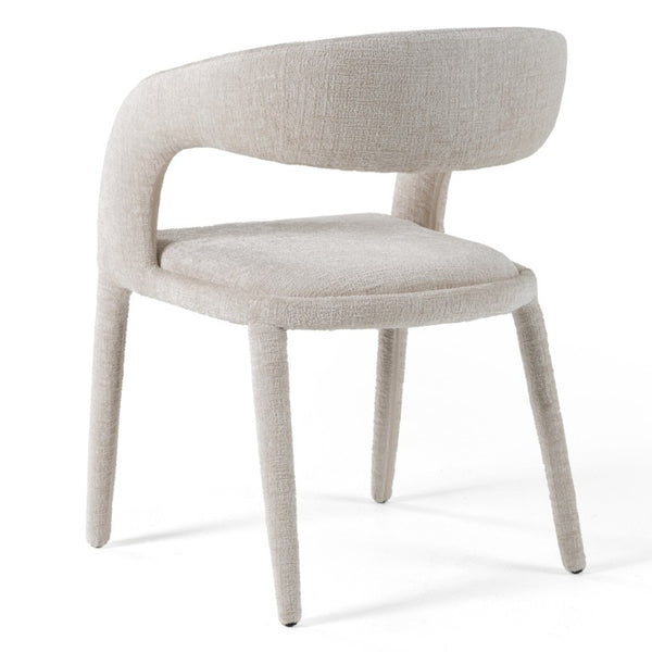 VIG Furniture Faerron Modern Grey Fabric Chair With Armrests — Ergonomic Rounded Back, Cast Iron Legs, 264 Lb Capacity Light Grey Dining Chair VGEU-MC-7182CH-LTGRY