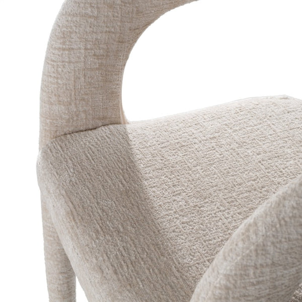 VIG Furniture Faerron Modern Grey Fabric Chair With Armrests — Ergonomic Rounded Back, Cast Iron Legs, 264 Lb Capacity Light Grey Dining Chair VGEU-MC-7182CH-LTGRY
