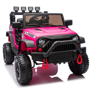 English Elm 24v Kids Electric Ride on Car with Parental Remote Dual Motor Four Wheel Suspension W1578P356392