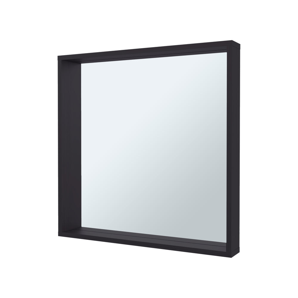 English Elm Fm Furniture Wall Mounted Bathroom Mirror Cabinet Wenge Finish with Interior Shelving B128P473989